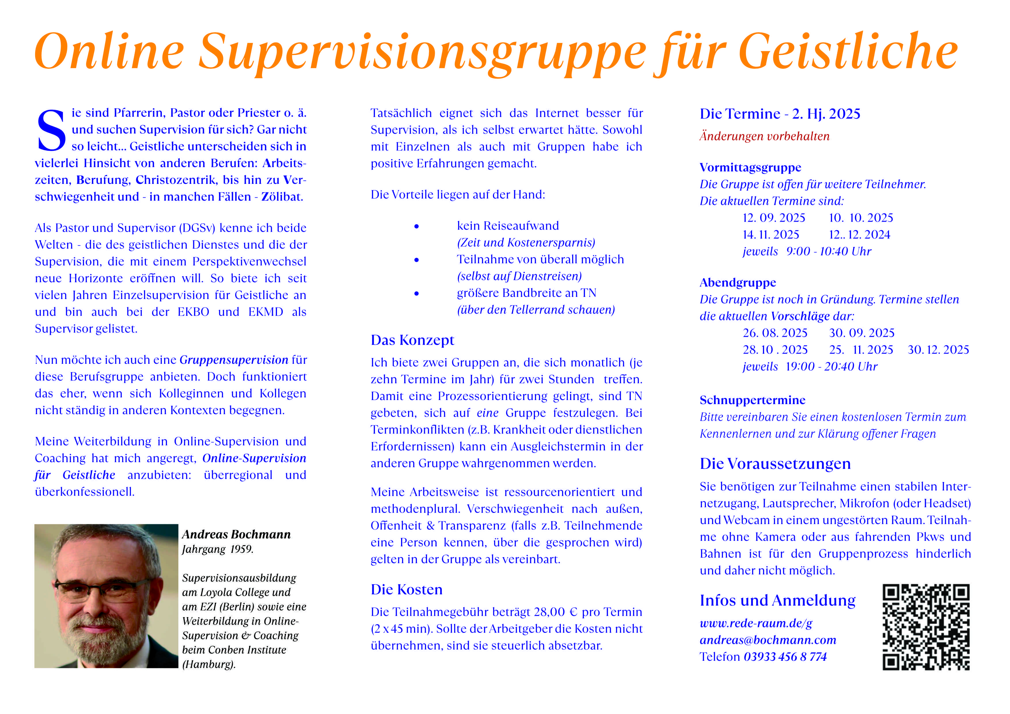 Flyer Supervision für Geistlich