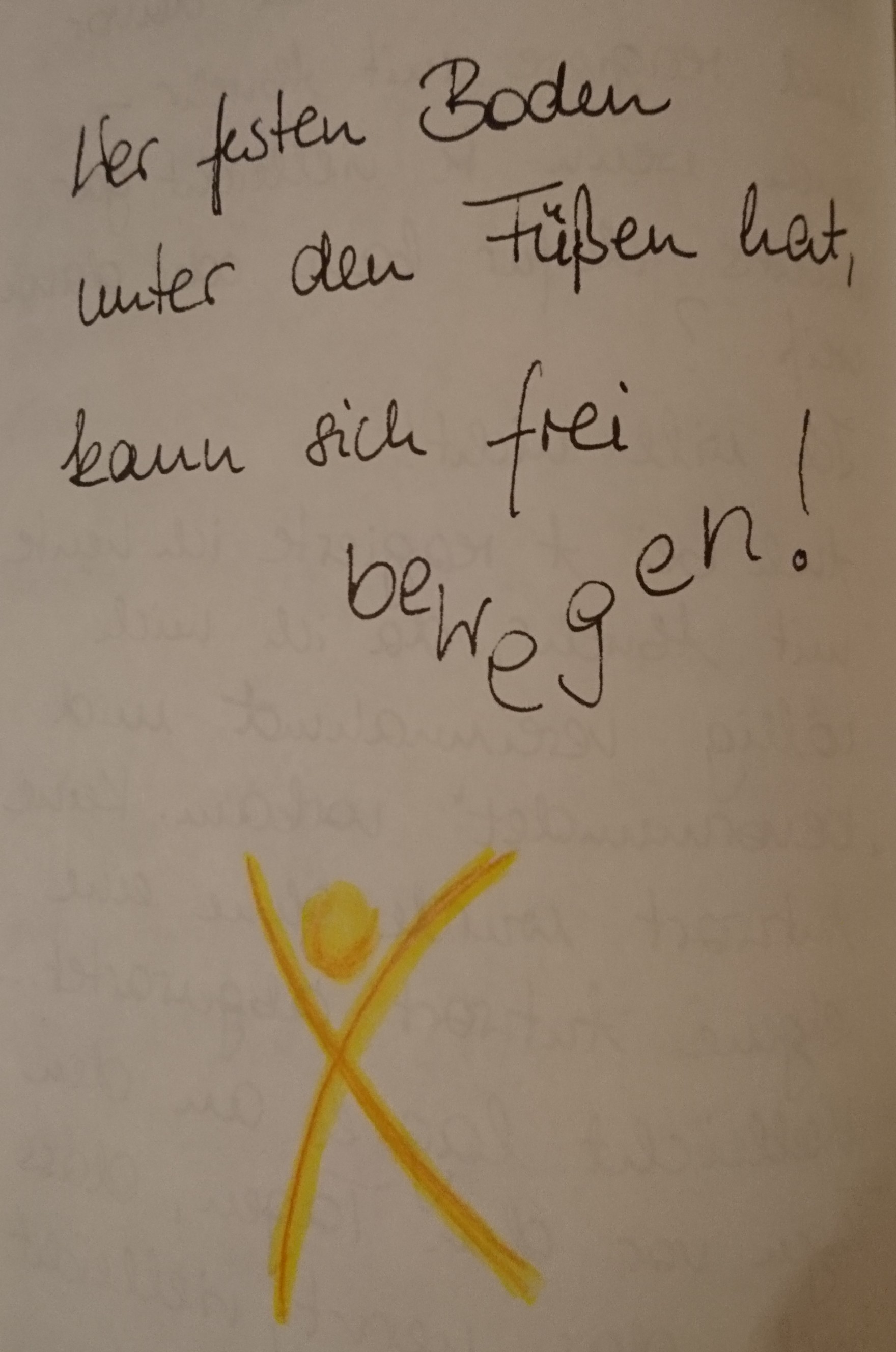 wer festen Boden unter den Füßen hat, kann sich frei bewegen